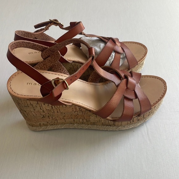 Madden Girl women’s size 8 Cortette Cork Cognac Wedge…worn once! - Picture 2 of 4